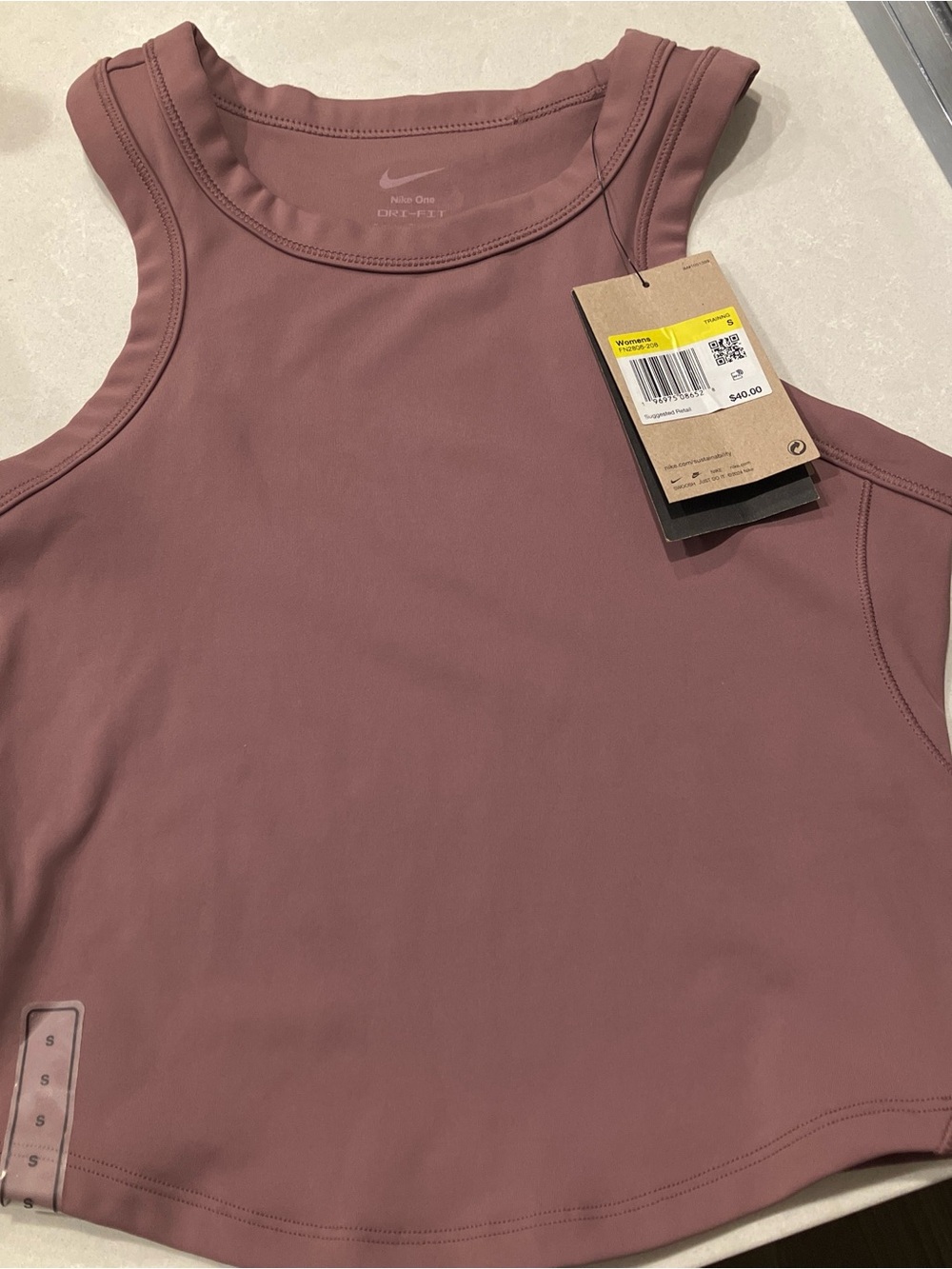 Nike Women’s Dri-FIT Racerback Tank — Mauve